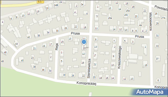 Węgrów, Sienkiewicza Henryka, 10, mapa Węgrów