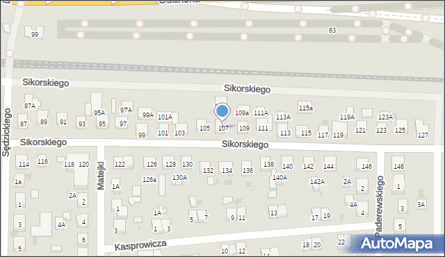 Wejherowo, Sikorskiego Władysława, gen., 107, mapa Wejherowo