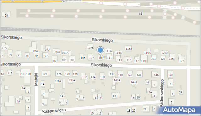 Wejherowo, Sikorskiego Władysława, gen., 109, mapa Wejherowo
