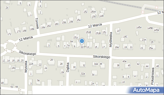 Wejherowo, Sikorskiego Władysława, gen., 11, mapa Wejherowo