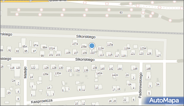 Wejherowo, Sikorskiego Władysława, gen., 111, mapa Wejherowo