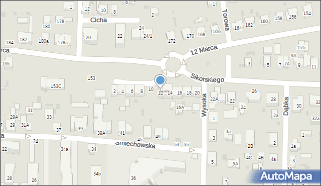 Wejherowo, Sikorskiego Władysława, gen., 12, mapa Wejherowo