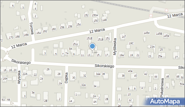Wejherowo, Sikorskiego Władysława, gen., 13A, mapa Wejherowo