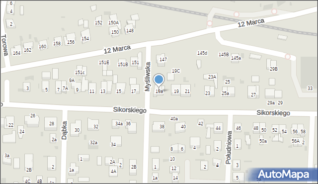 Wejherowo, Sikorskiego Władysława, gen., 19a, mapa Wejherowo