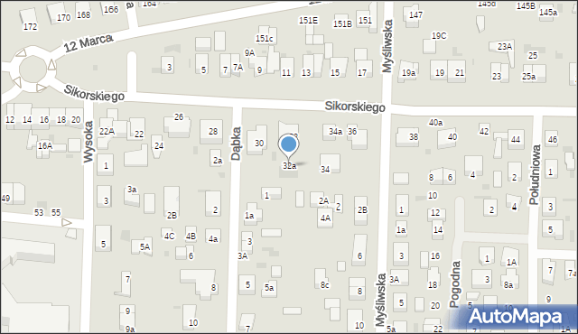 Wejherowo, Sikorskiego Władysława, gen., 32a, mapa Wejherowo