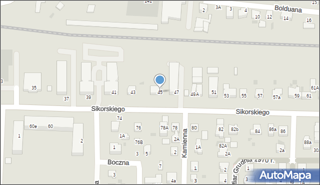 Wejherowo, Sikorskiego Władysława, gen., 45, mapa Wejherowo