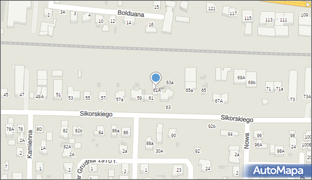 Wejherowo, Sikorskiego Władysława, gen., 61A, mapa Wejherowo