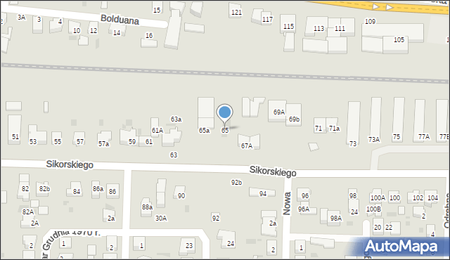 Wejherowo, Sikorskiego Władysława, gen., 65, mapa Wejherowo