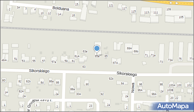 Wejherowo, Sikorskiego Władysława, gen., 65a, mapa Wejherowo