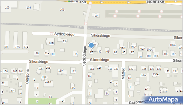 Wejherowo, Sikorskiego Władysława, gen., 87, mapa Wejherowo