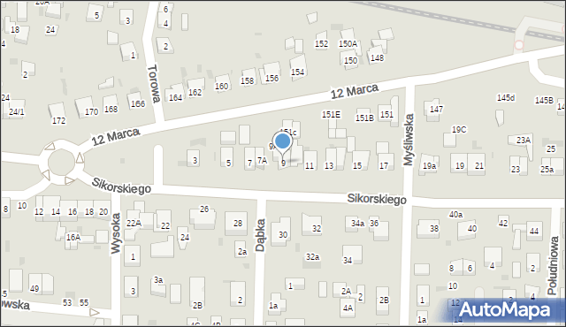 Wejherowo, Sikorskiego Władysława, gen., 9, mapa Wejherowo