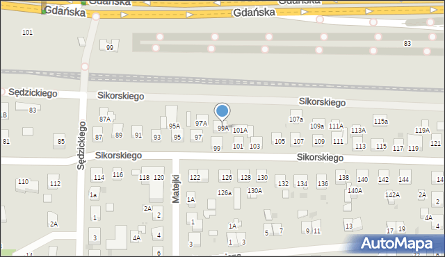 Wejherowo, Sikorskiego Władysława, gen., 99A, mapa Wejherowo