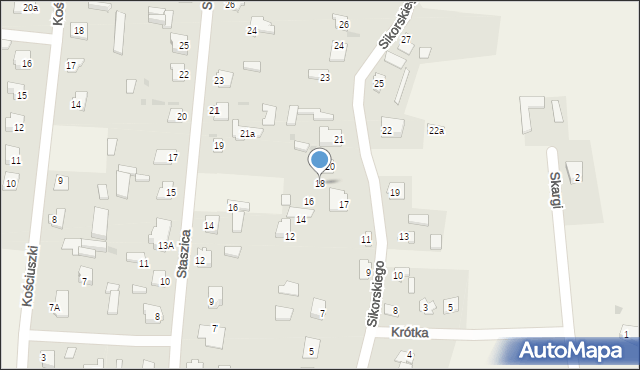 Werbkowice, Sikorskiego Władysława, gen., 18, mapa Werbkowice