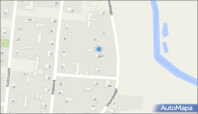 Werbkowice, Sikorskiego Władysława, gen., 29, mapa Werbkowice