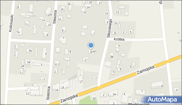 Werbkowice, Sikorskiego Władysława, gen., 4, mapa Werbkowice