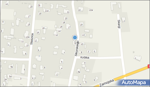 Werbkowice, Sikorskiego Władysława, gen., 9, mapa Werbkowice