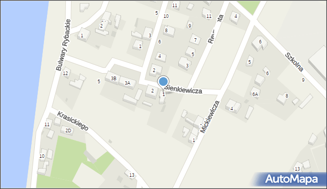 Widuchowa, Sienkiewicza Henryka, 1, mapa Widuchowa