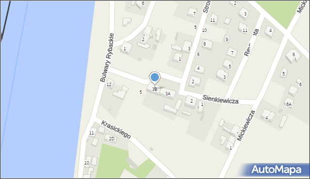 Widuchowa, Sienkiewicza Henryka, 3B, mapa Widuchowa