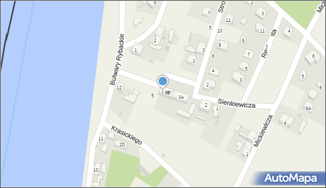 Widuchowa, Sienkiewicza Henryka, 3D, mapa Widuchowa