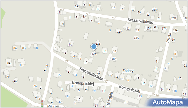 Wieliczka, Siemiradzkiego Henryka, 12a, mapa Wieliczka