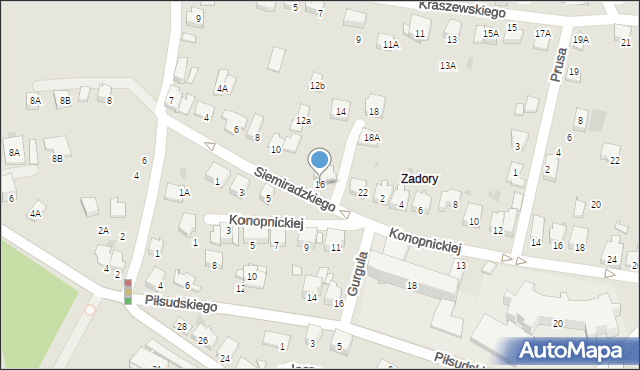 Wieliczka, Siemiradzkiego Henryka, 16, mapa Wieliczka