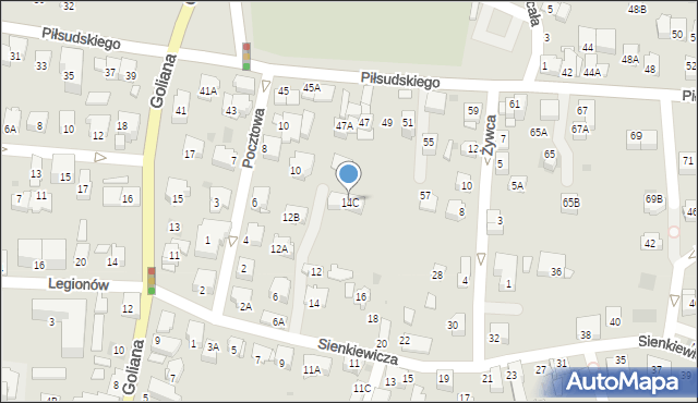 Wieliczka, Sienkiewicza Henryka, 14C, mapa Wieliczka