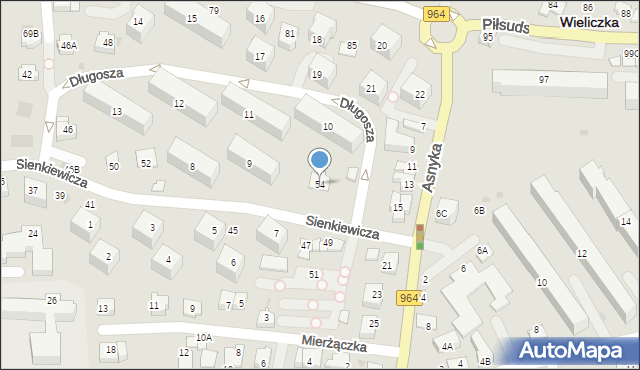 Wieliczka, Sienkiewicza Henryka, 54, mapa Wieliczka