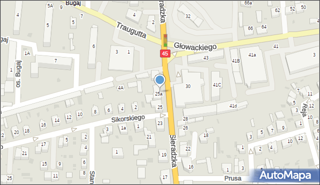 Wieluń, Sieradzka, 27A, mapa Wieluń