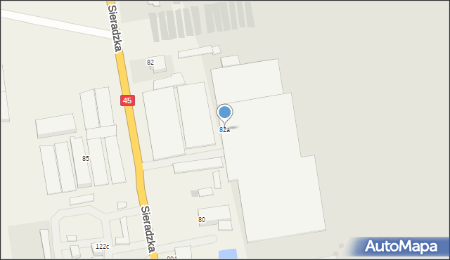 Wieluń, Sieradzka, 82a, mapa Wieluń