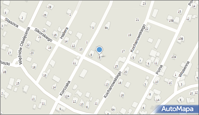 Wilamowice, Sikorskiego Władysława, gen., 6, mapa Wilamowice