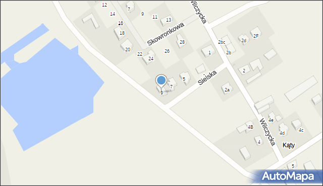 Wilczyce, Sielska, 9, mapa Wilczyce