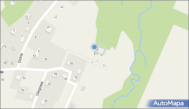 Wilkowice, Sielska, 3, mapa Wilkowice