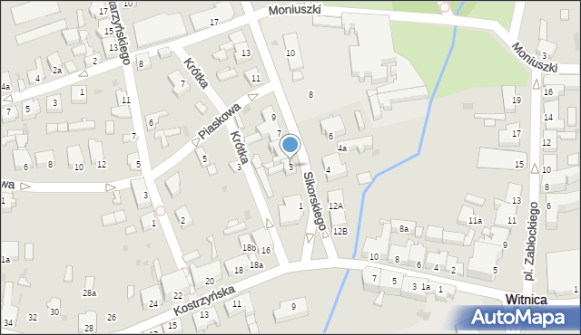 Witnica, Sikorskiego Władysława, gen., 3, mapa Witnica