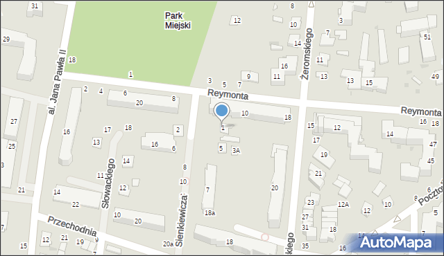 Włodawa, Sienkiewicza Henryka, 1, mapa Włodawa