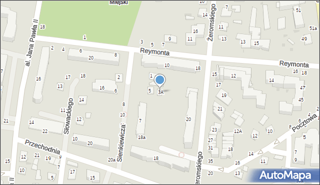 Włodawa, Sienkiewicza Henryka, 3A, mapa Włodawa