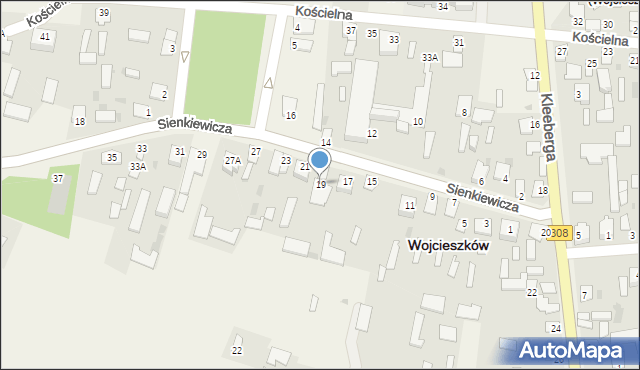 Wojcieszków, Sienkiewicza Henryka, 19, mapa Wojcieszków
