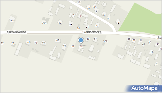 Wojcieszków, Sienkiewicza Henryka, 61, mapa Wojcieszków