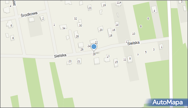 Wola Rafałowska, Sielska, 19, mapa Wola Rafałowska