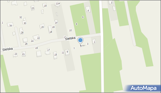 Wola Rafałowska, Sielska, 5, mapa Wola Rafałowska