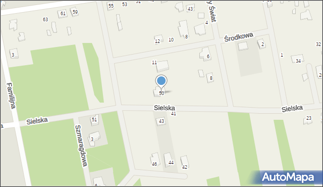 Wola Rafałowska, Sielska, 50, mapa Wola Rafałowska