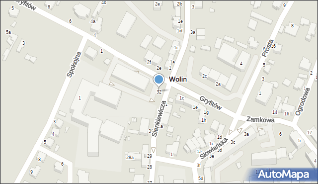 Wolin, Sienkiewicza Henryka, 32, mapa Wolin
