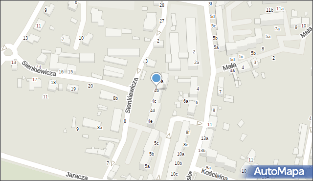 Wolin, Sienkiewicza Henryka, 4b, mapa Wolin