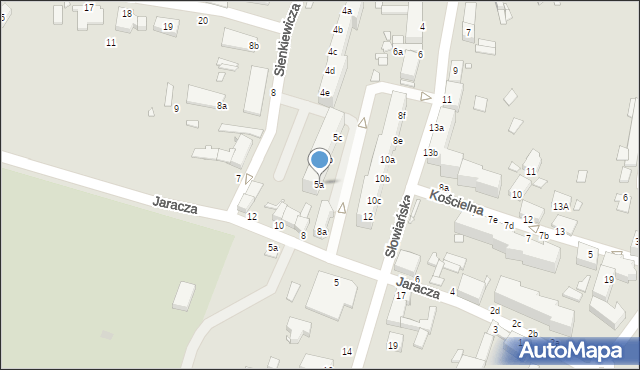 Wolin, Sienkiewicza Henryka, 5a, mapa Wolin