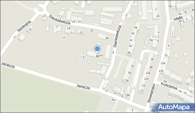 Wolin, Sienkiewicza Henryka, 8a, mapa Wolin