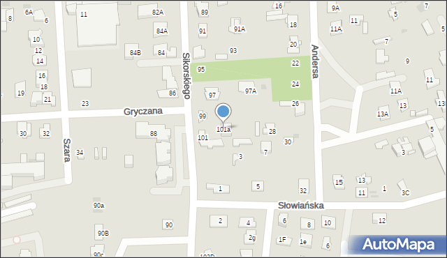 Wołomin, Sikorskiego Władysława, gen., 101a, mapa Wołomin