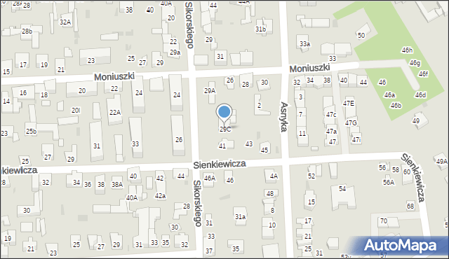 Wołomin, Sikorskiego Władysława, gen., 29C, mapa Wołomin