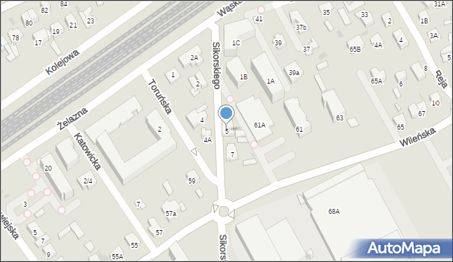 Wołomin, Sikorskiego Władysława, gen., 5, mapa Wołomin