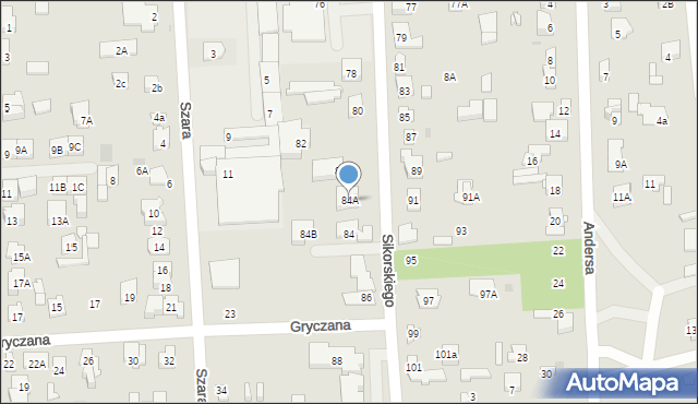 Wołomin, Sikorskiego Władysława, gen., 84A, mapa Wołomin