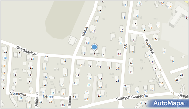 Wołów, Sienkiewicza Henryka, 3, mapa Wołów