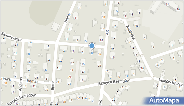 Wołów, Sienkiewicza Henryka, 8, mapa Wołów